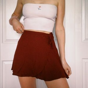 Maroon Flowy Skirt 💭